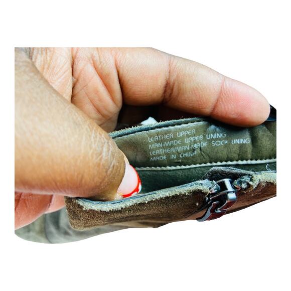 Earth Malta Ankle Boots Womens 8.5 Brown Taupe Suede Patchwork Heel Booties Zip - Picture 7 of 9